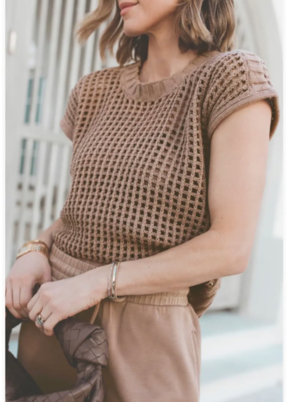 Splendid Pointelle Sweater Vest